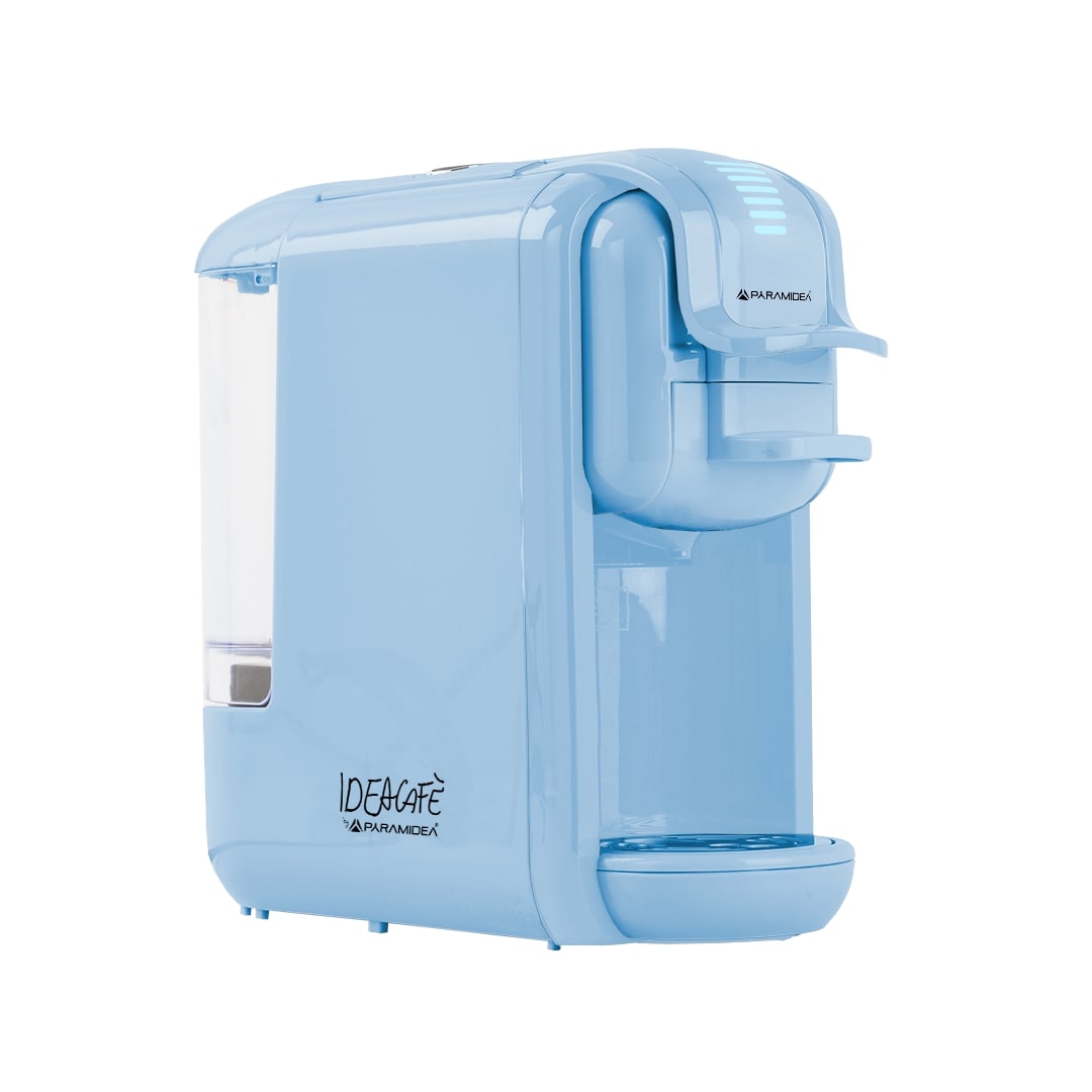 PYRAMIDEA Macchina per Caffè 3 in 1 Nespresso Dolcegusto e Cialde Bevande Fredde da 0,6L Azzurro ICP311LBPLUS