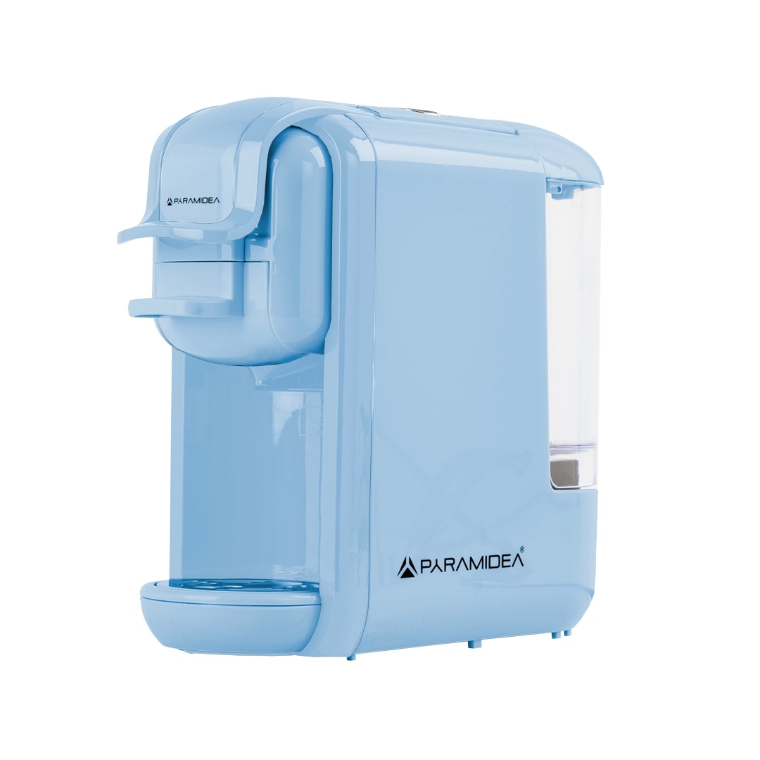 PYRAMIDEA Macchina per Caffè 3 in 1 Compatibili Nespresso Dolcegusto e Cialde Bevande Fredde da 0,6L Azzurro ICP310LB