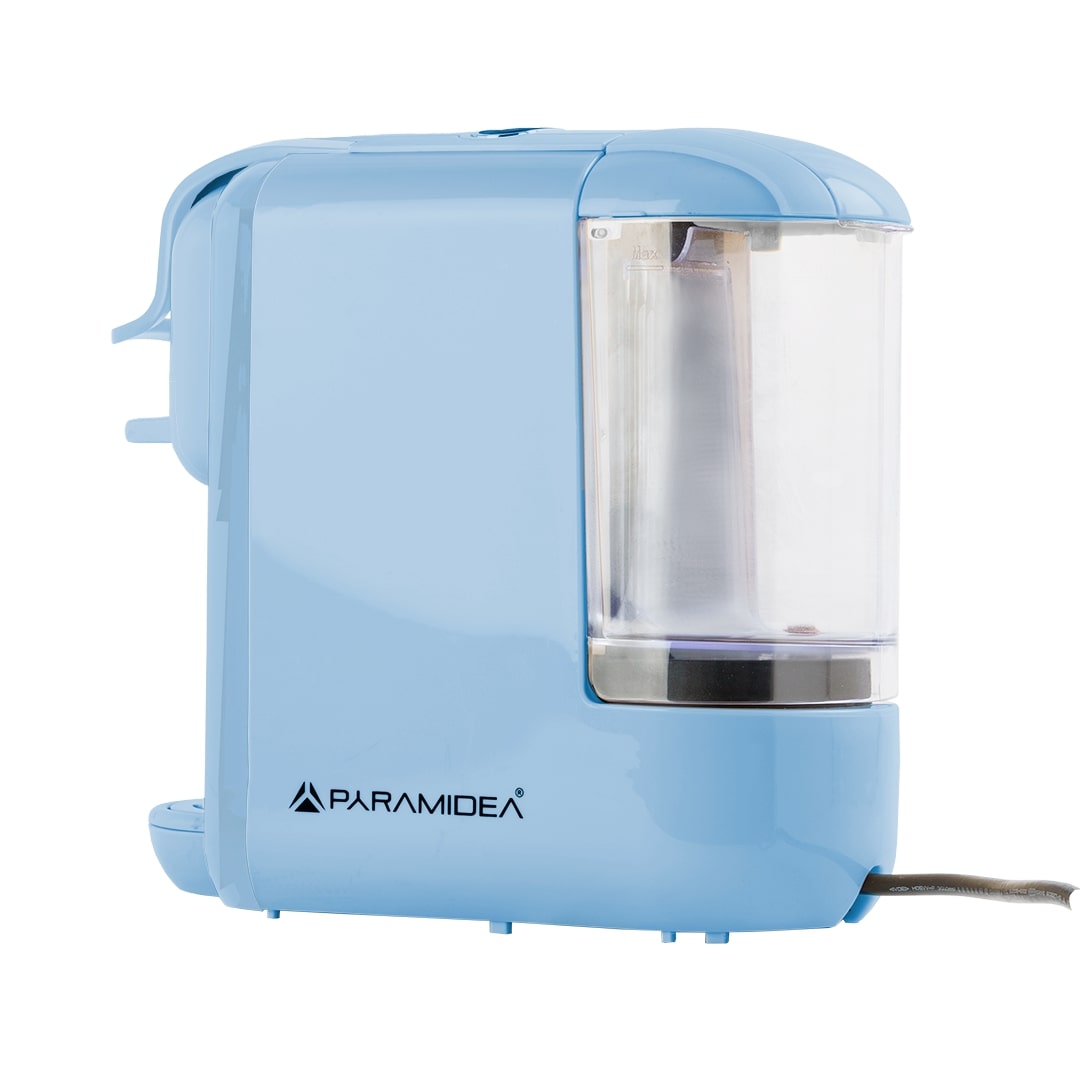 PYRAMIDEA Macchina per Caffè 3 in 1 Compatibili Nespresso Dolcegusto e Cialde Bevande Fredde da 0,6L Azzurro ICP310LB