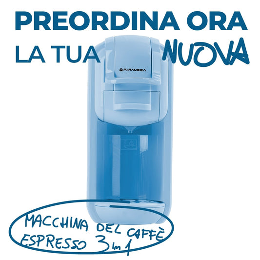 PYRAMIDEA Macchina per Caffè  3 in 1 Nespresso Dolcegusto e Cialde Bevande Fredde da 0,6L Azzurro ICP311LB