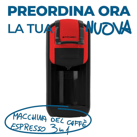PYRAMIDEA Macchina per Caffè  3 in 1 Nespresso Dolcegusto e Cialde Bevande Fredde da 0,6L Rosso ICP311R