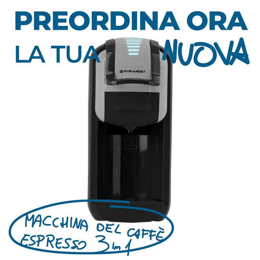 PYRAMIDEA Macchina per Caffè  3 in 1 Nespresso Dolcegusto e Cialde Bevande Fredde da 0,6L Silver ICP311SPLUS