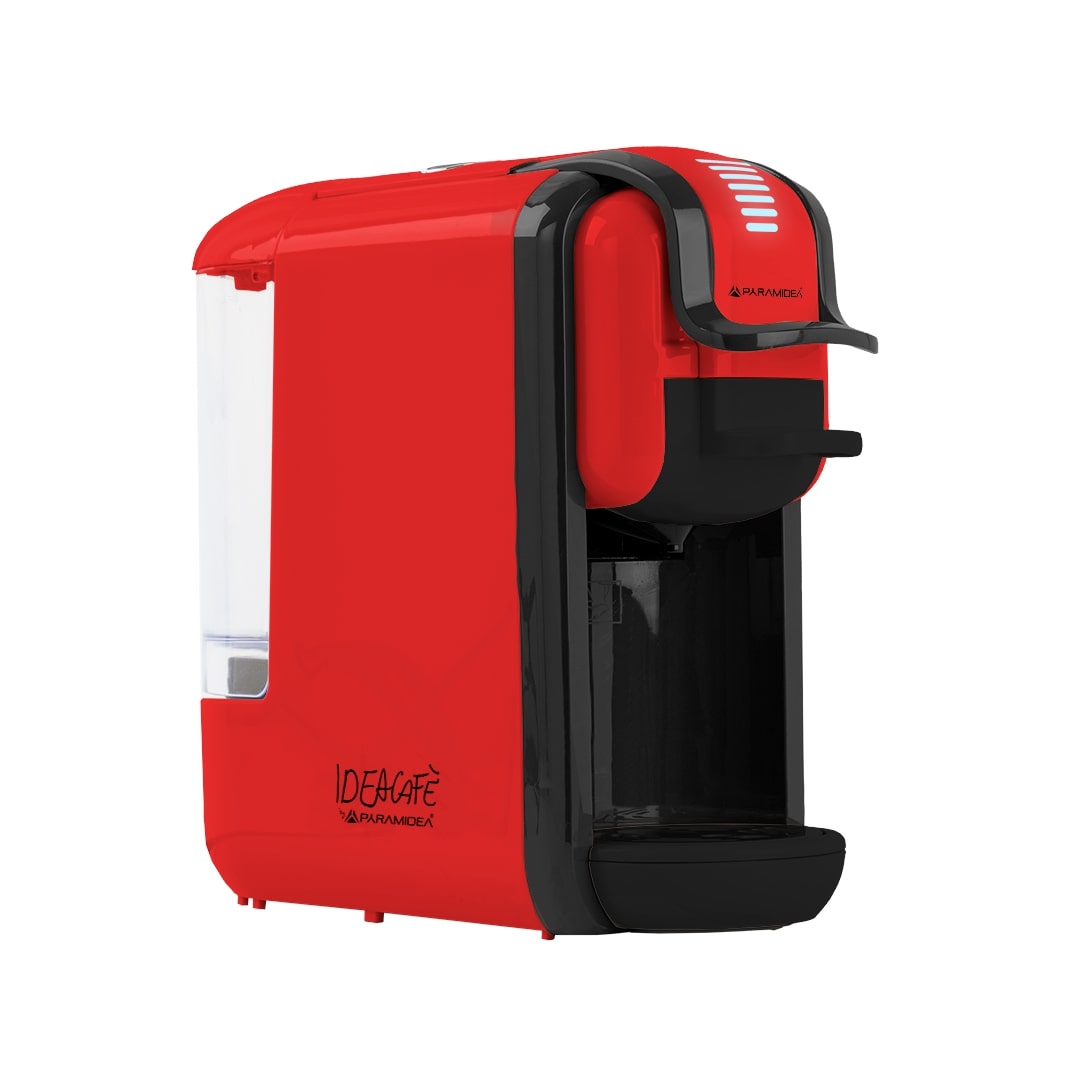 PYRAMIDEA Macchina per Caffè  3 in 1 Nespresso Dolcegusto e Cialde Bevande Fredde da 0,6L Rosso ICP311RPLUS